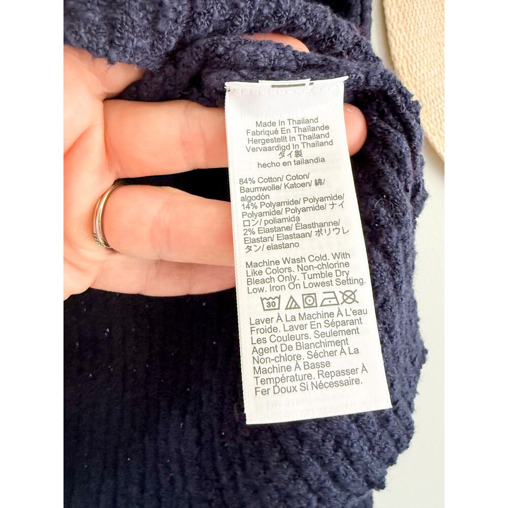 Madewell | NWT Bouclé Knit Crewneck Sweater Midnight Navy | Sz XL - Picture 8 of 10